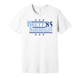 brett saberhagen 1985 royals retro throwback white tshirt