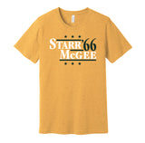 starr mcgee 1966 packers retro throwback gold tshirt