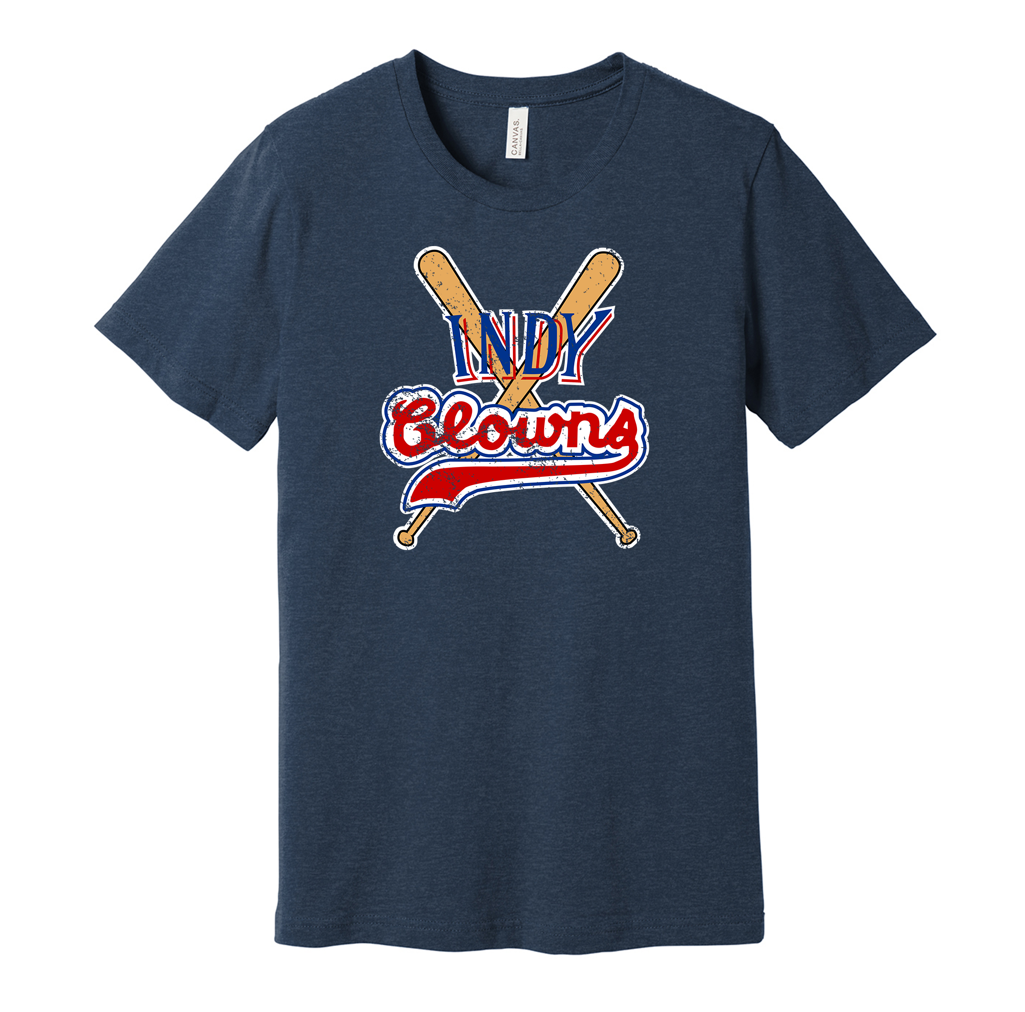 Men's Teambrown Hank Aaron Indianapolis Clowns Royal Name & Number T-Shirt