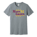 mann green 1992 redskins retro throwback grey tshirt