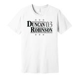 duncan robinson spurs 2003 retro throwback white tshirt