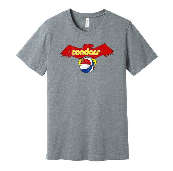 pittsburgh condors aba retro throwback grey shirt