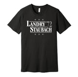 tom landry roger staubach 1972 cowboys retro black shirt