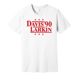 davis larkin 1990 reds retro throwback white tshirt