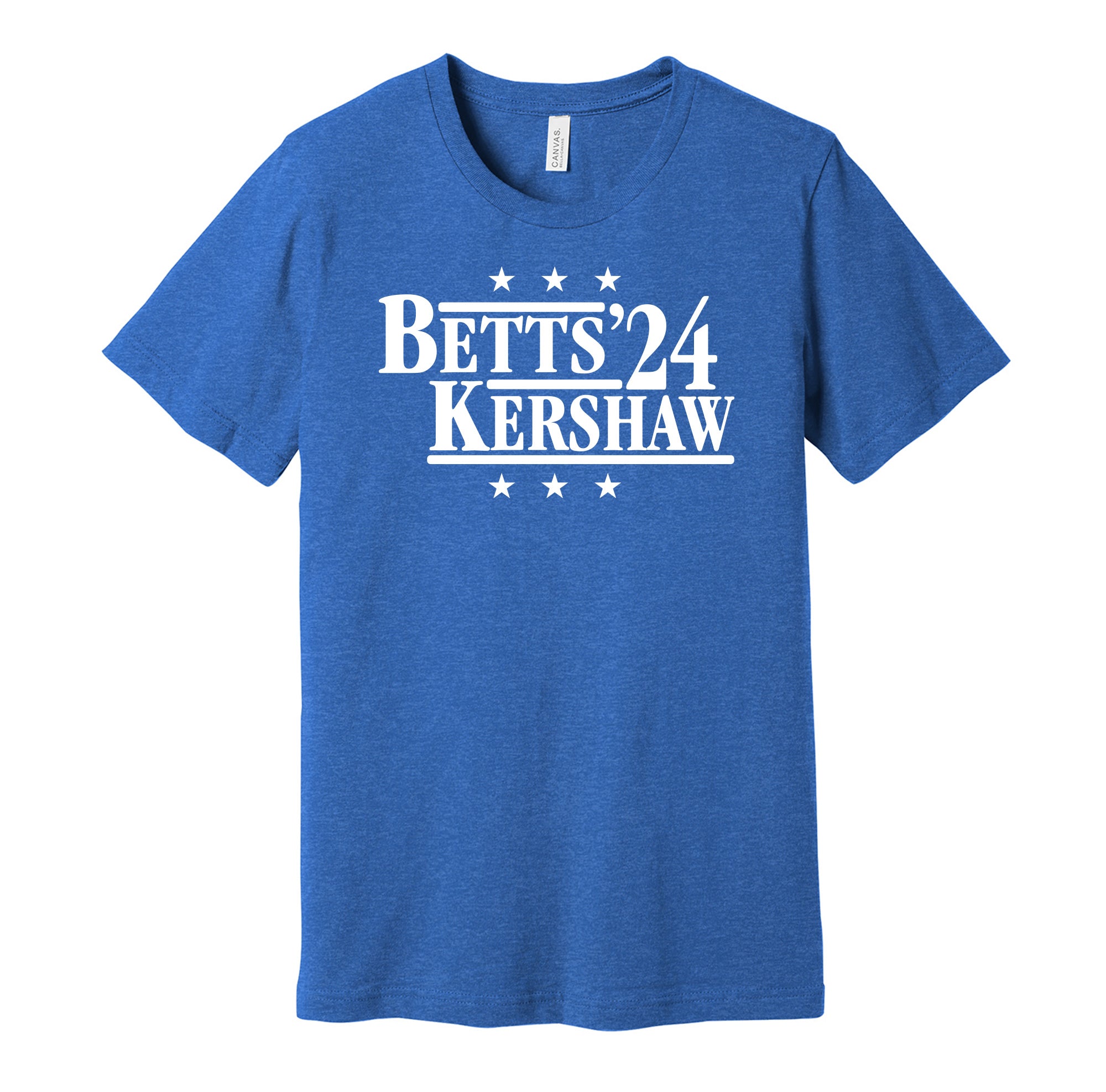 Betts & Kershaw '24 - Los Angeles Political Campaign Parody T-Shirt - Hyper Than Hype Shirts M / Blue Shirt