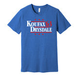 koufax drysdale dodgers retrot throwback blue shirt