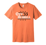 mel ott hubbell 1933 giants retro throwback orange shirt