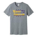 west chamberlain 1972 lakers retro throwback grey tshirt