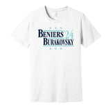 matty beniers burakovsky 2024 seattle kraken white shirt