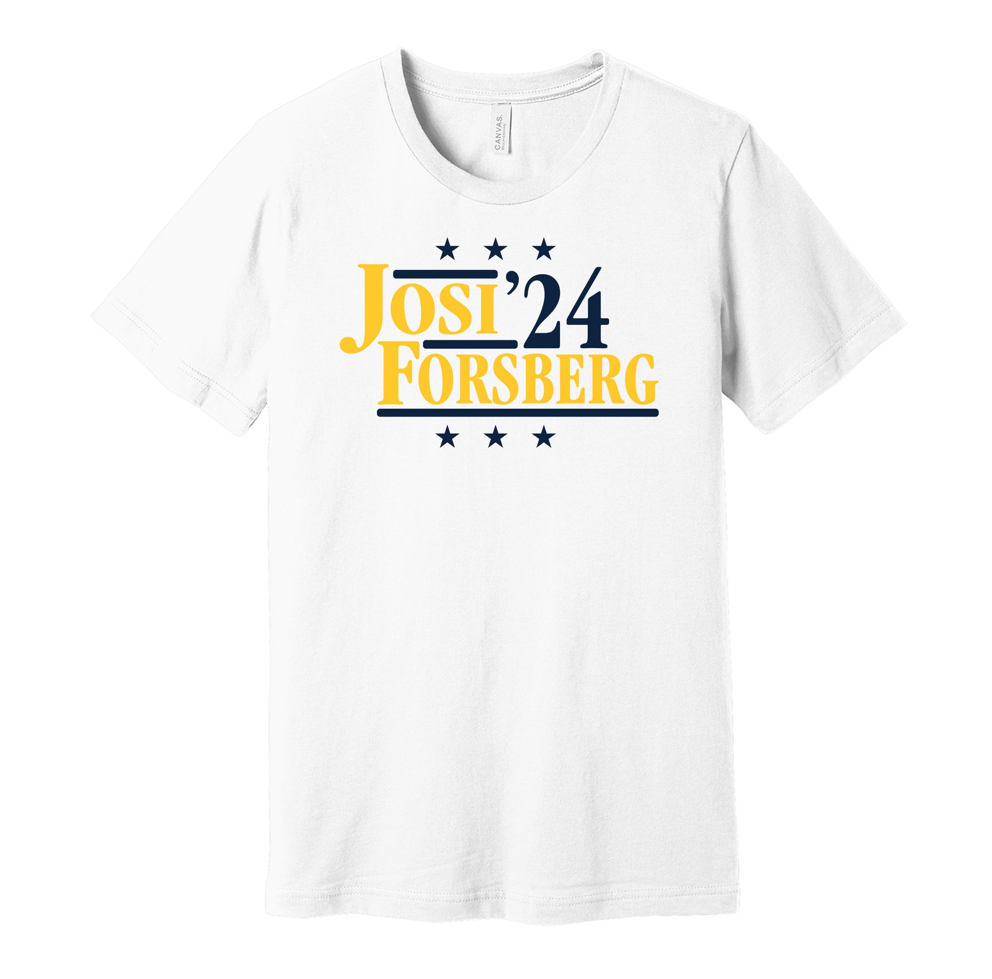 Josi & Forsberg '24 - Nashville Hockey Political Campaign Parody T-Shirt - Hyper Than Hype Shirts XL / Gold Shirt