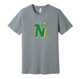 minnesota north stars wild retro throwback grey shirt