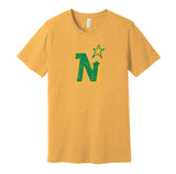 minnesota north stars wild retro throwback gold shirt