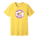 denver rockets nuggets fan retro throwback yellow tshirt